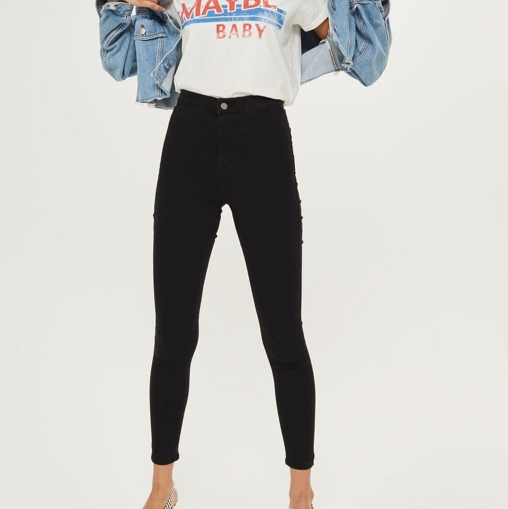 Joni jeans, petite black moto